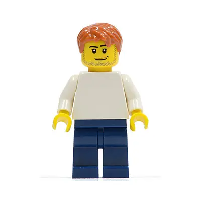  LEGO Brand Store Male, Plain White Torso, Stubble (no back printing) {Sheffield}
