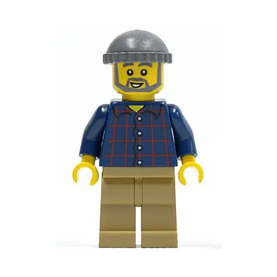  LEGO Brand Store Male, Plaid Button Shirt, Dark Tan Legs (no back printing) {München}