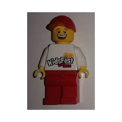  LEGO Brand Store Male, KidsFest Torso, Red Hat and Legs (no back printing) - LEGO Store at KidsFest