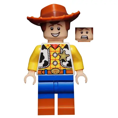  Woody - Normal Legs, Dark Orange Boots, Open Mouth Smile / Scared