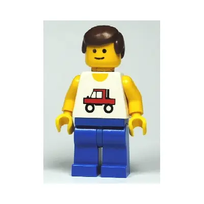 Trucker - Blue Legs, Brown Male Hair