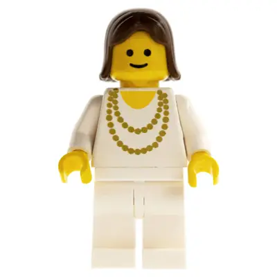  Necklace Gold - White Legs, Brown Female Hair