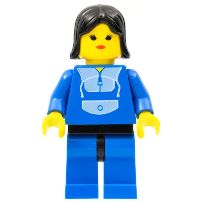  Jogging Suit,  Blue Legs with Black Hips, Black Female Hair