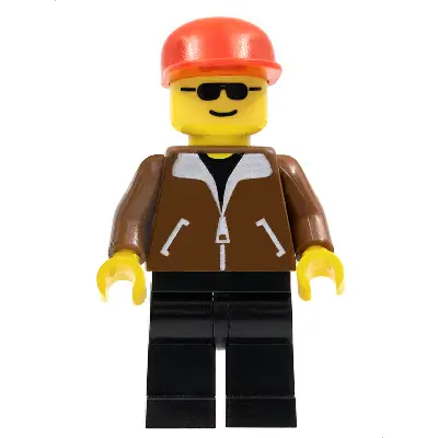  Jacket Brown - Black Legs, Red Cap