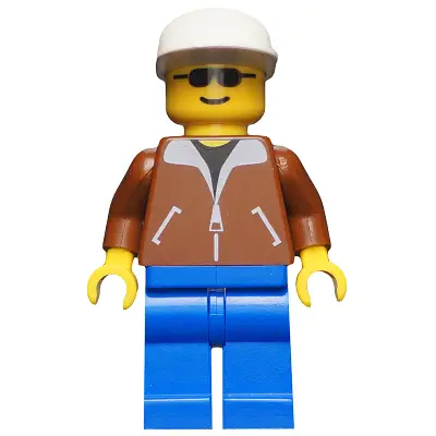  Jacket Brown - Blue Legs, White Cap