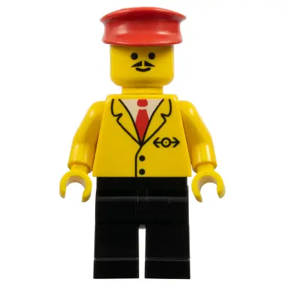  Railway Employee 5, Black Legs, Red Hat