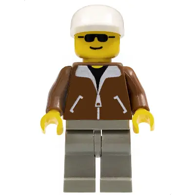  Jacket Brown - Dark Gray Legs, White Cap