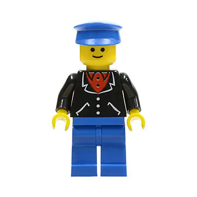  Suit with 3 Buttons Black - Blue Legs, Blue Hat