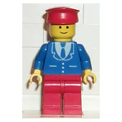  Suit with 3 Buttons Blue - Red Legs, Red Hat