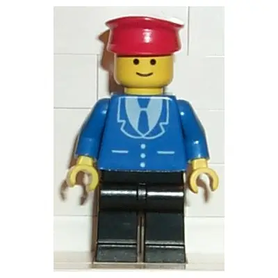  Suit with 3 Buttons Blue - Black Legs, Red Hat