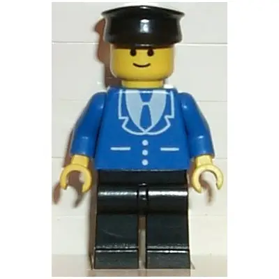  Suit with 3 Buttons Blue - Black Legs, Black Hat