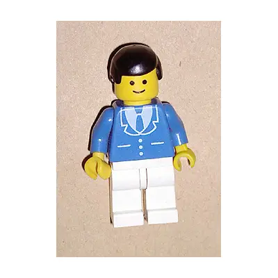  Suit with 3 Buttons Blue - White Legs, Black Male Hair