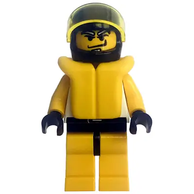  Race - Driver, Yellow Tiger, Standard Helmet, Life Jacket