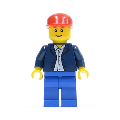  Dark Blue Jacket, Light Blue Shirt, Blue Legs, Red Cap