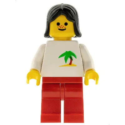  Palm Tree - Red Legs, Black Female Hair