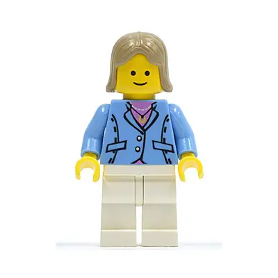  Medium Blue Jacket, White Legs, Dark Tan Female Hair