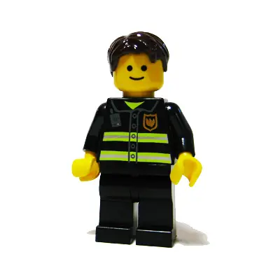  Fire - Reflective Stripes, Black Legs, Dark Brown Short Tousled Hair