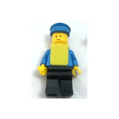  Plain Blue Torso with Blue Arms, Black Legs, Blue Hat, Yellow Vest