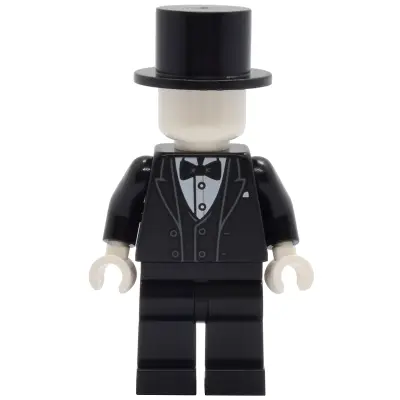  Tudor House Haberdashery Mannequin - Black Tuxedo, Legs and Top Hat