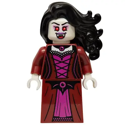  Vampire - Dark Red Dress, Black Hair