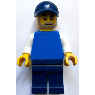  Italian Market Van Driver - Male, Blue Torso, Dark Blue Legs and Cap