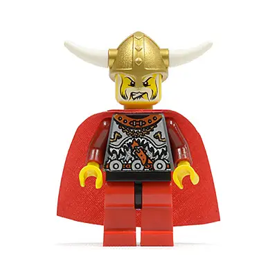  Viking Red Chess King - Horns Glued to Helmet