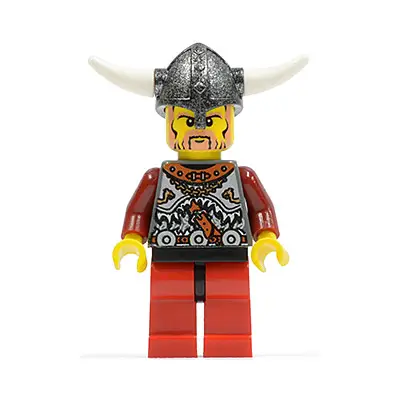  Viking Red Chess Pawn - Horns Glued to Helmet