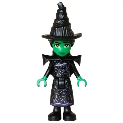  Elphaba - Mini Doll, Black Dress, Hat, Shoulder Pads