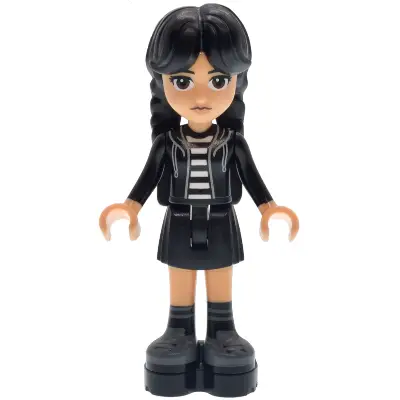  Wednesday Addams - Black Hoodie, Skirt, Platform Soles