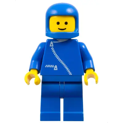  Jacket with Zipper - Blue, Blue Legs, Blue Classic Helmet