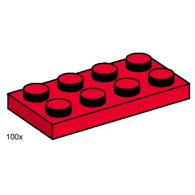 2x4 Red Plates