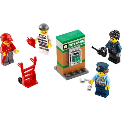 Zestaw akcesoriów i minifigurek policyjnych