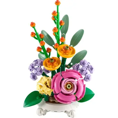 Doniczka z rozmaitymi kwiatami