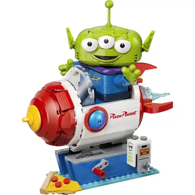 Kosmita z bujaną rakietą Pizza Planet