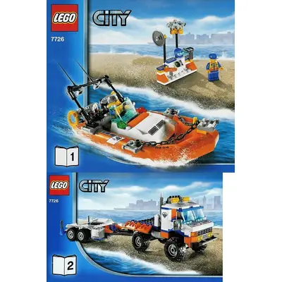 Samochód straży przybrzeżnej z motorówką