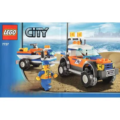 Samochód terenowy i skuter wodny straży